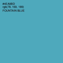 #4EA9BD - Fountain Blue Color Image