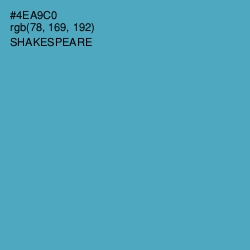 #4EA9C0 - Shakespeare Color Image