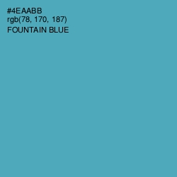 #4EAABB - Fountain Blue Color Image