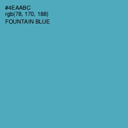 #4EAABC - Fountain Blue Color Image