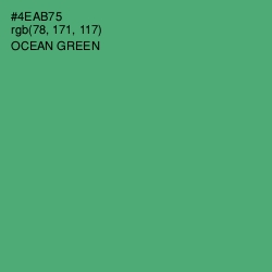 #4EAB75 - Ocean Green Color Image