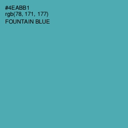 #4EABB1 - Fountain Blue Color Image