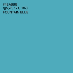 #4EABBB - Fountain Blue Color Image