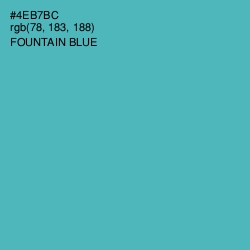 #4EB7BC - Fountain Blue Color Image