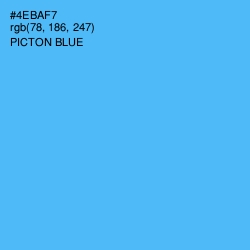 #4EBAF7 - Picton Blue Color Image