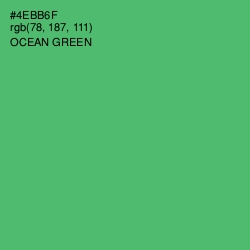 #4EBB6F - Ocean Green Color Image