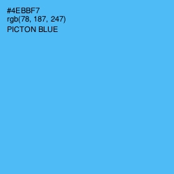 #4EBBF7 - Picton Blue Color Image