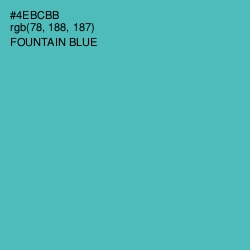 #4EBCBB - Fountain Blue Color Image