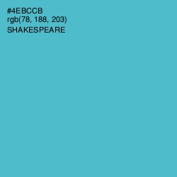 #4EBCCB - Shakespeare Color Image