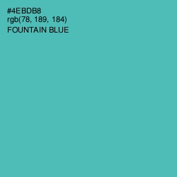 #4EBDB8 - Fountain Blue Color Image