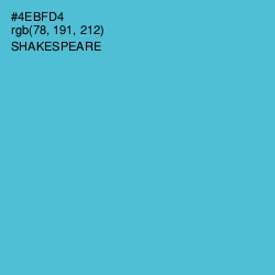 #4EBFD4 - Shakespeare Color Image