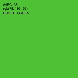 #4EC135 - Bright Green Color Image