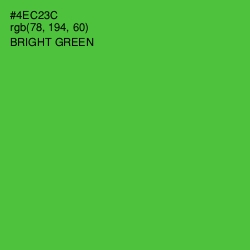 #4EC23C - Bright Green Color Image