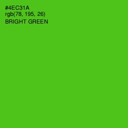 #4EC31A - Bright Green Color Image