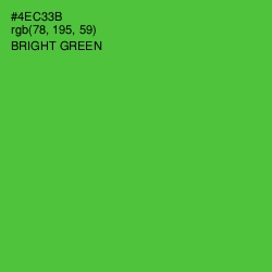 #4EC33B - Bright Green Color Image