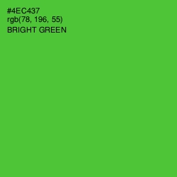 #4EC437 - Bright Green Color Image