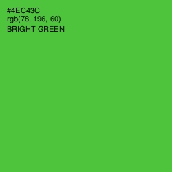 #4EC43C - Bright Green Color Image