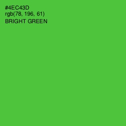 #4EC43D - Bright Green Color Image