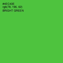 #4EC43E - Bright Green Color Image