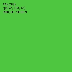#4EC63F - Bright Green Color Image