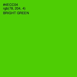 #4ECC04 - Bright Green Color Image