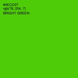 #4ECC07 - Bright Green Color Image