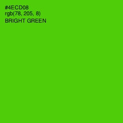 #4ECD08 - Bright Green Color Image