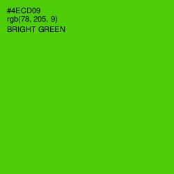 #4ECD09 - Bright Green Color Image