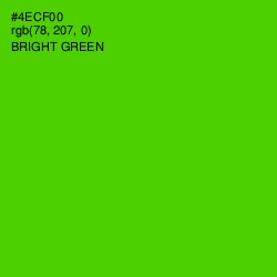 #4ECF00 - Bright Green Color Image