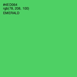 #4ED064 - Emerald Color Image