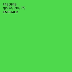 #4ED84B - Emerald Color Image