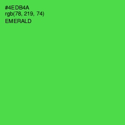 #4EDB4A - Emerald Color Image