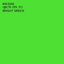 #4EE033 - Bright Green Color Image