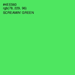 #4EE560 - Screamin' Green Color Image