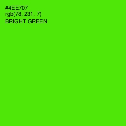 #4EE707 - Bright Green Color Image