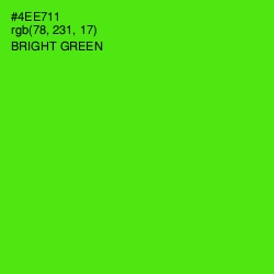 #4EE711 - Bright Green Color Image