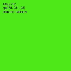 #4EE717 - Bright Green Color Image