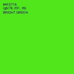 #4EE71A - Bright Green Color Image