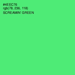#4EEC76 - Screamin' Green Color Image