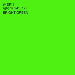 #4EF111 - Bright Green Color Image