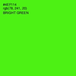 #4EF114 - Bright Green Color Image