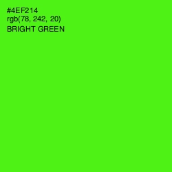 #4EF214 - Bright Green Color Image