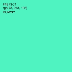 #4EF3C1 - Downy Color Image