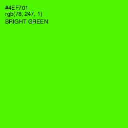 #4EF701 - Bright Green Color Image