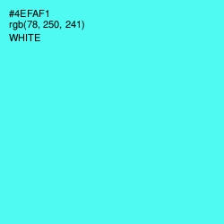 #4EFAF1 - Turquoise Blue Color Image