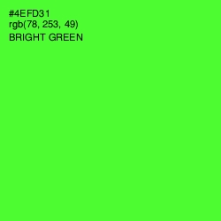 #4EFD31 - Bright Green Color Image