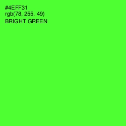 #4EFF31 - Bright Green Color Image