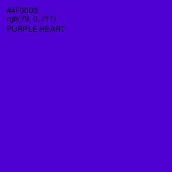 #4F00D3 - Purple Heart Color Image