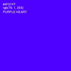 #4F01FF - Purple Heart Color Image