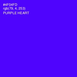 #4F04FD - Purple Heart Color Image